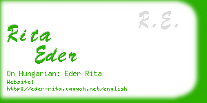 rita eder business card